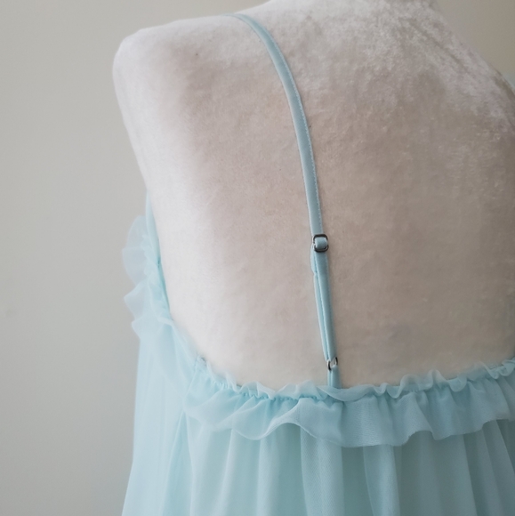 Betsey Johnson Tricot Ruffle Hem Slip Dress - Picture 9 of 15